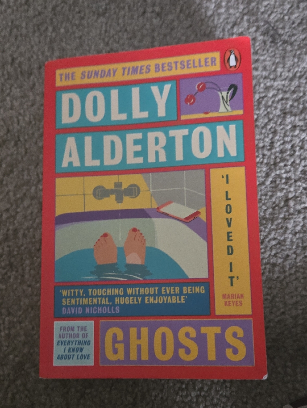 Original Penguin Paperback Cover in Red, Yellow, Purple, Cyan, Blue